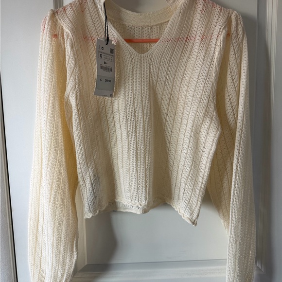 Zara Cream Lace Blouse - Picture 3 of 4